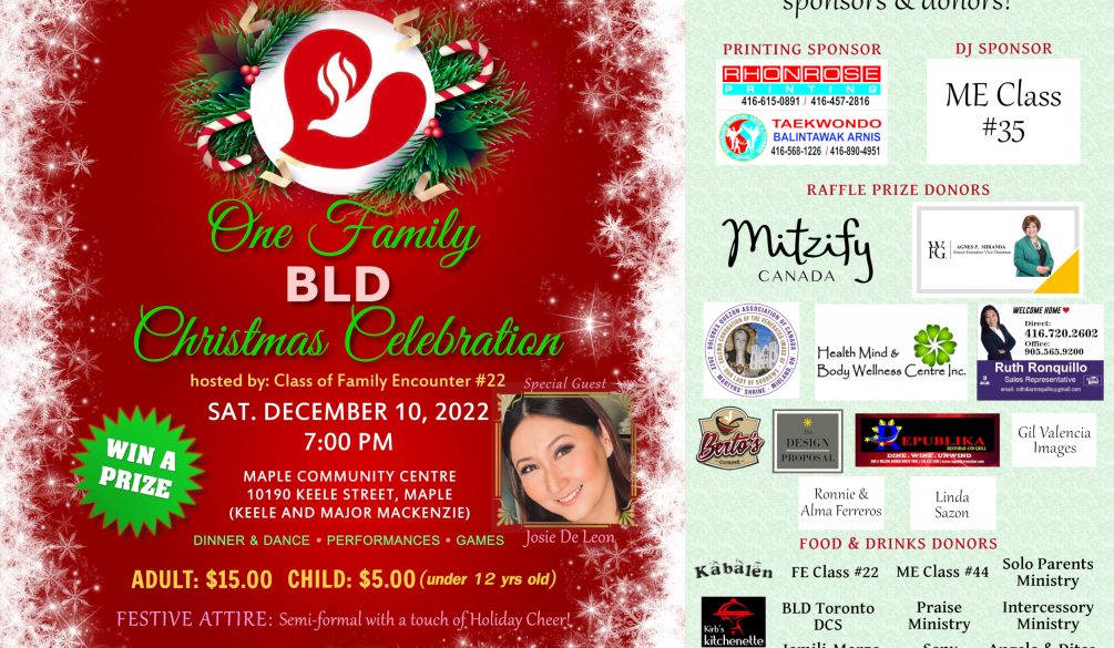 BLD Christmas event for 2022 flyer